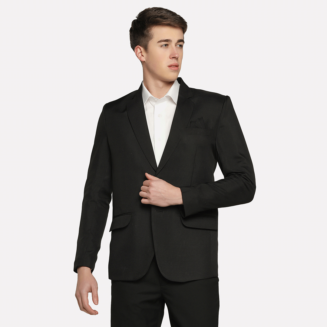 Meti Fabric Black Blazer – Classic Elegance for Every Occasion