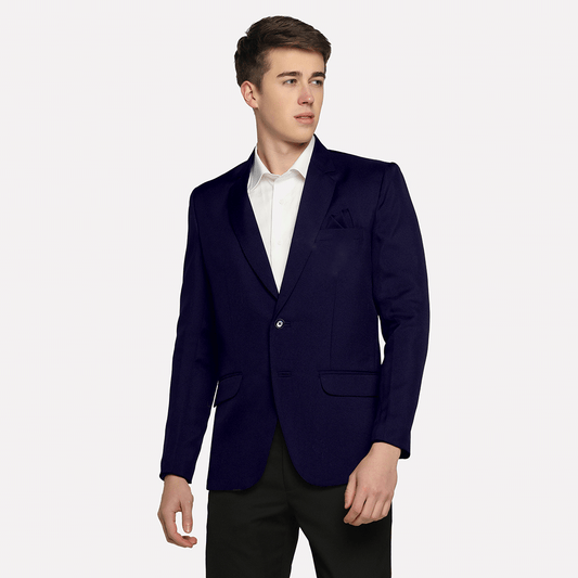 Stylish Blue Blazer in Premium Meti Fabric – Perfect for Every Occasion